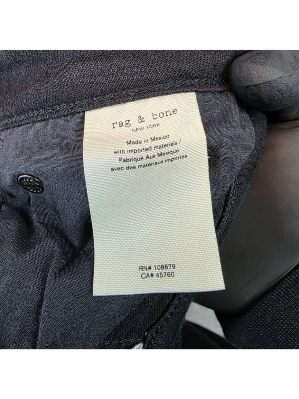 Rag & Bone Cate Mid-Rise Skinny Jeans Womens 28 Black Dark Wash Stretch Denim - Picture 12 of 13